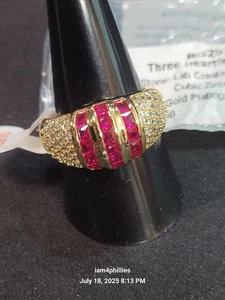 Bombenparty Juli Ring RG29256 - Drei herzliche Wunder, Gr. 10 Lab Created Rubin - Bild 1 von 4