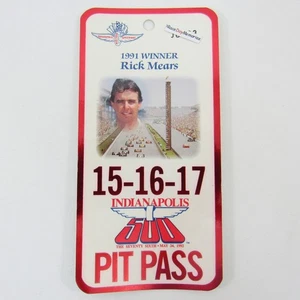1992 Indianapolis 500 May 15-16-17 Pit Pass Credential Ticket IndyCar Indy - Picture 1 of 6