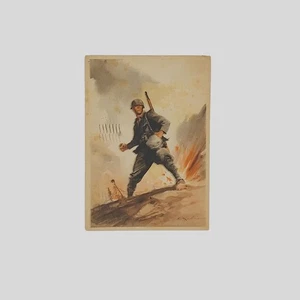 Molino Fante With Grenade Postcard Military Franchise 1941 VG - Picture 1 of 2