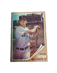 1962 Topps Baseballkarte Chuck Cottier Washington Senators 2B #27 Vintage  - Bild 1 von 2