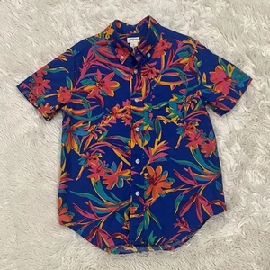 Crewcuts Boys Size 8 Short Sleeve Vacation Button Down Shirt Hawaiian Luau Beach - Picture 1 of 5