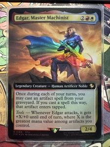 MTG Edgar Master Machinist Extended Art Foil Final Fantasy 169 FFVI English - Picture 1 of 2