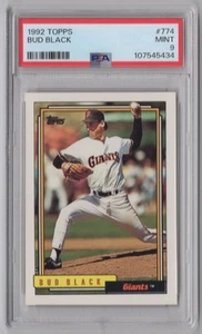 1992 TOPPS BUD BLACK PSA 9 SAN FRANCISCO GIANTS #774 - Picture 1 of 2