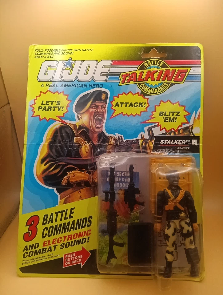 1989 Hasbro Gi Joe Talking Battle Commanders General Hawk Figure MOC Carded