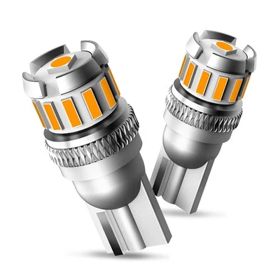 AUXITO 168 192 T10 LED Front Sidemarker Light Bulbs Amber Yellow 3000K Bright 2x - Image 1 of 4