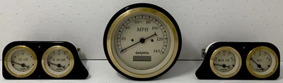 Conjunto Speedo 1949 Mercury 5 Gauge painel inserção 5" - Imagem 1 de 4