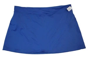 LANDS' END Womens Sz 16 TUMMY CONTROL SWIM 15" SKIRT With Brief Electric Blue - Picture 1 of 4