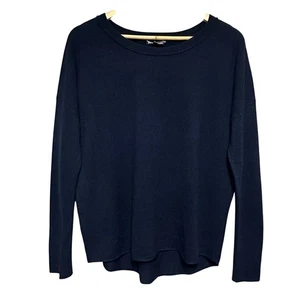 Vince 100% Kaschmir Rundhals Langarm Pullover Gr. M dunkelblau minimalistisch - Bild 1 von 10