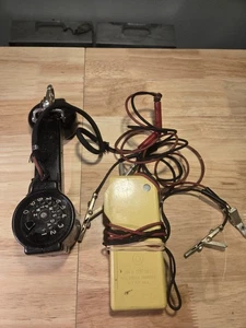 Vintage Klingelanlage Western Electric Dreh Wählscheibe Lineman Test Telefon Stoß Set - Bild 1 von 5