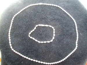 .925 ~ 22" verdrehtes Seil Halskette und .925 ~8" Tw Seil Armband / beide FAS Italienisch - Bild 1 von 6