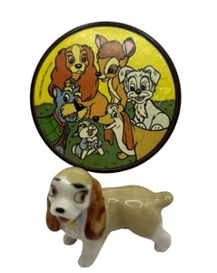 VTG WADE England Lady and the Tramp Disney Hatbox Series Whimsies LADY with Box - Picture 1 of 7