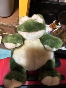 Peluche Unipack Fat Tan e Verde Scuro Rana Peluche con Etichetta 12" - Foto 1 di 3
