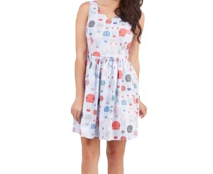 Modcloth Hot Air Balloons Rockabilly Pinup Retro Vintage Style Dress Size XXS - Picture 1 of 8