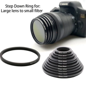 11PCS Step Down Ring Set Lens Filter Ring 82-77mm 77-72mm 72-67mm 67-62mm - Picture 1 of 12