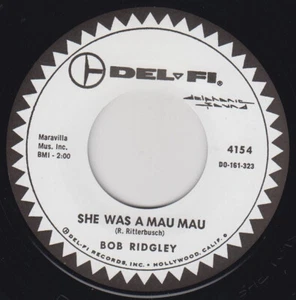 Re 7 1961 Voodoo R&B Stomper & Swinger BOB RIDGLEY She Was A Mau Mau DEL-Fi HEAR - Picture 1 of 4