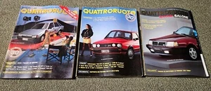 Quattroruote Magazine -Lot of 3 1986 -Fiat, Ferrari, Peugeot, VW, Italian L. - Picture 1 of 3