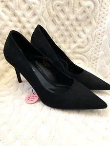 Primark Womens Pumps Velvet Pointed Toe High Heel Wedding Party Dress Shoes New - Picture 1 of 13