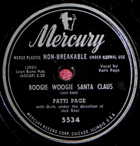 Patti Page Boogie Woogie Santa Claus Tennessee Waltz 78 PLAY GRADED Fully Tested - Picture 1 of 4