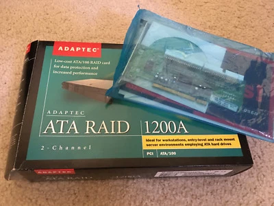 NEW Adaptec 1200A 2 Channel ATA 100 PCI RAID Controller AAR-1200A - Image 1 of 3