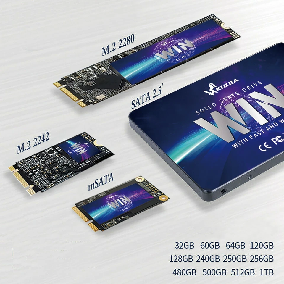 2.5" MSATA M.2 2242 / 2280 SSD SATA III Internal Solid State Drive Lot 6Gb/s DH - Image 1 of 4