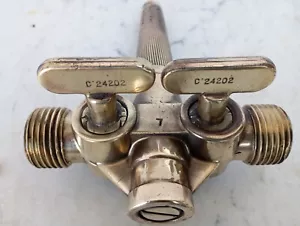 Antique 1980s Brewery Victorian Pub Beer Double Tap Brass Barrel Spigot Cellar - Picture 1 of 19
