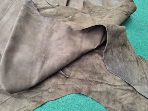 Rindnubuk olivgrün 1,3mm dick Lederhaut Dickleder zur Auswahl - Bild 1 von 11
