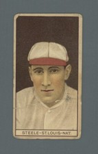 1912 T207 Brown Background William Steele St. Louis Cardinals Baseball Card 