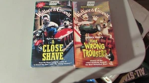 2 Wallace and Gromit VHS..The Wrong Trousers...A Close Shave - Picture 1 of 2