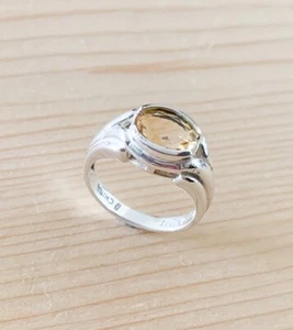 2,50 ctw ECHTER CITRIN STEIN STERLINGSILBER RING #7 NEU! - Bild 1 von 4