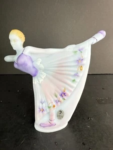 Fenton Limited Edition 98/700 #5270 Natalie Ballerina Periwinkle on Blue Burmese - Picture 1 of 8