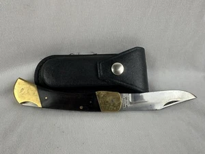 Vintage Valco 48 Pakistan Pocket Knife And Sheath 5” Closed - Picture 1 of 8