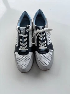 Michael Kors Damen Sneaker, Gr. 42, Leder: weiß, dunkelblau, orange, hellblau - Bild 1 von 4