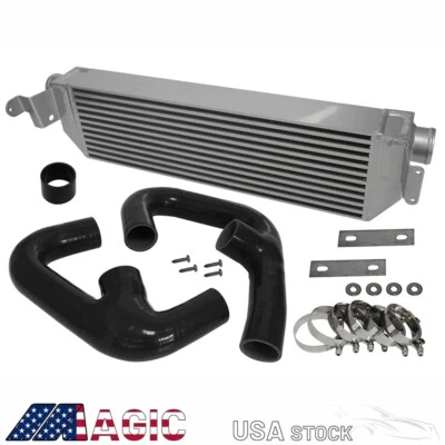 Actualización FMIC Intercooler Doble + Kit de Manguera Negra para Volkswagen Golf R GTI MK7 2.0T Foto 1 de 4