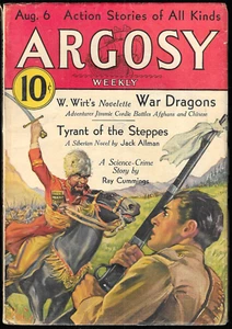 ARGOSY, 6. August 1932 - Ray Cummings, F. Van Wyck Mason - Vintage Pulp - Bild 1 von 4