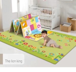 Baby Play Mat Foldable Children Carpet Double-Sided Cartoon Pattern Kids Room Ca