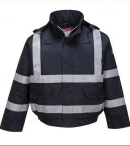 Small Portwest FR Hi Viz Water Resistant Bomber Jacket - Picture 1 of 4