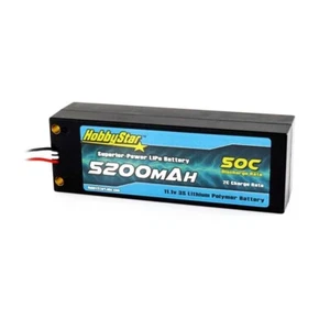 Batería LiPo rígida HobbyStar 5200mAh 3S 11,1V 50C, terminal de 5 mm - Imagen 1 de 3