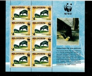 SPECIAL LOT WWF Philippines - Visayan Warty Pig - 5 Sheets of 8 - MNH - Picture 1 of 1