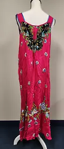 Elang Monalisa House Dress Mumu Tropical Kaftan Maxi One Size NWT - Picture 1 of 5