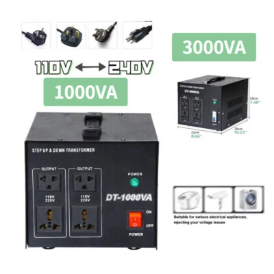 Peak Voltage Converter Transformer 240V-110V / 110V-240V 3000W Step Up & Down - Image 1 of 4