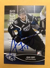 Adam Lowry Signed Swift Current Broncos WHL Card Winnipeg Jets 4