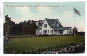 RPPC New York INDUSTRY Algonquin Bay's Cottage INDUSTRIAL SCHOOL Photo Postcard - Picture 1 of 2