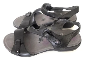 Dansko Irene Ankle Straps Sandals Womens Size 41 Black Leather Open Toe - Picture 1 of 9