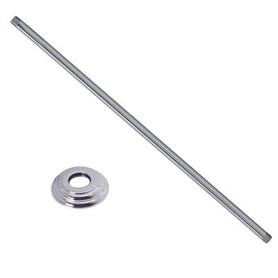 Brazo de ducha Westbrass 1/2" IPS x 24" montado en el techo con brida, pulido Chr... Foto 1 de 4