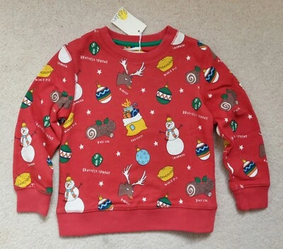 Boden Girls Christmas Jumper 3-4 Years BNWT - Image 1 of 4
