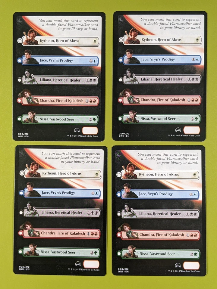 Double Faced Checklist Token x4 Magic Origins 4x MTG Magic the Gathering - Image 1 of 1