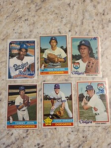 Dodgers Baseball Cards - Don Sutton Steve Garvey Tommy John