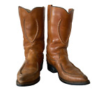 Vintage Podwójne H Skórzane westernowe kowbojskie buty Męskie 7 1/2 D Podkowa Design
