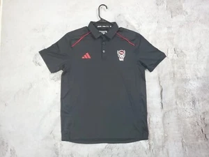 Mens Medium Adidas Aeroready NC State Wolfpack Black Athletic Polo Shirt - Picture 1 of 8