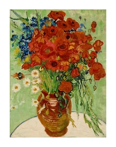 Vincent van Gogh Red Poppies and Daisies Giclee Canvas Print Various Sizes - Picture 1 of 1